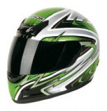 TK36 - FULL FACE X-Large Silver/Grön/Svart