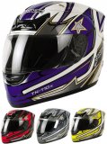 TK110x - FULL FACE RACE Medium Silver/Blå/Vit TK110x - FULL FACE RACE Medium Silver/Blå/Vit